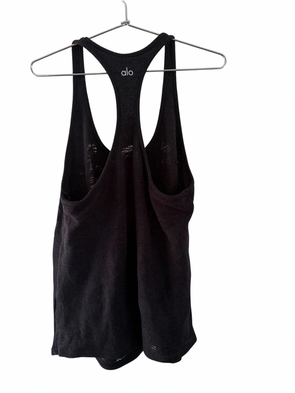 Alo Black Racerback Tank Top - Women's Casual athleisure tank